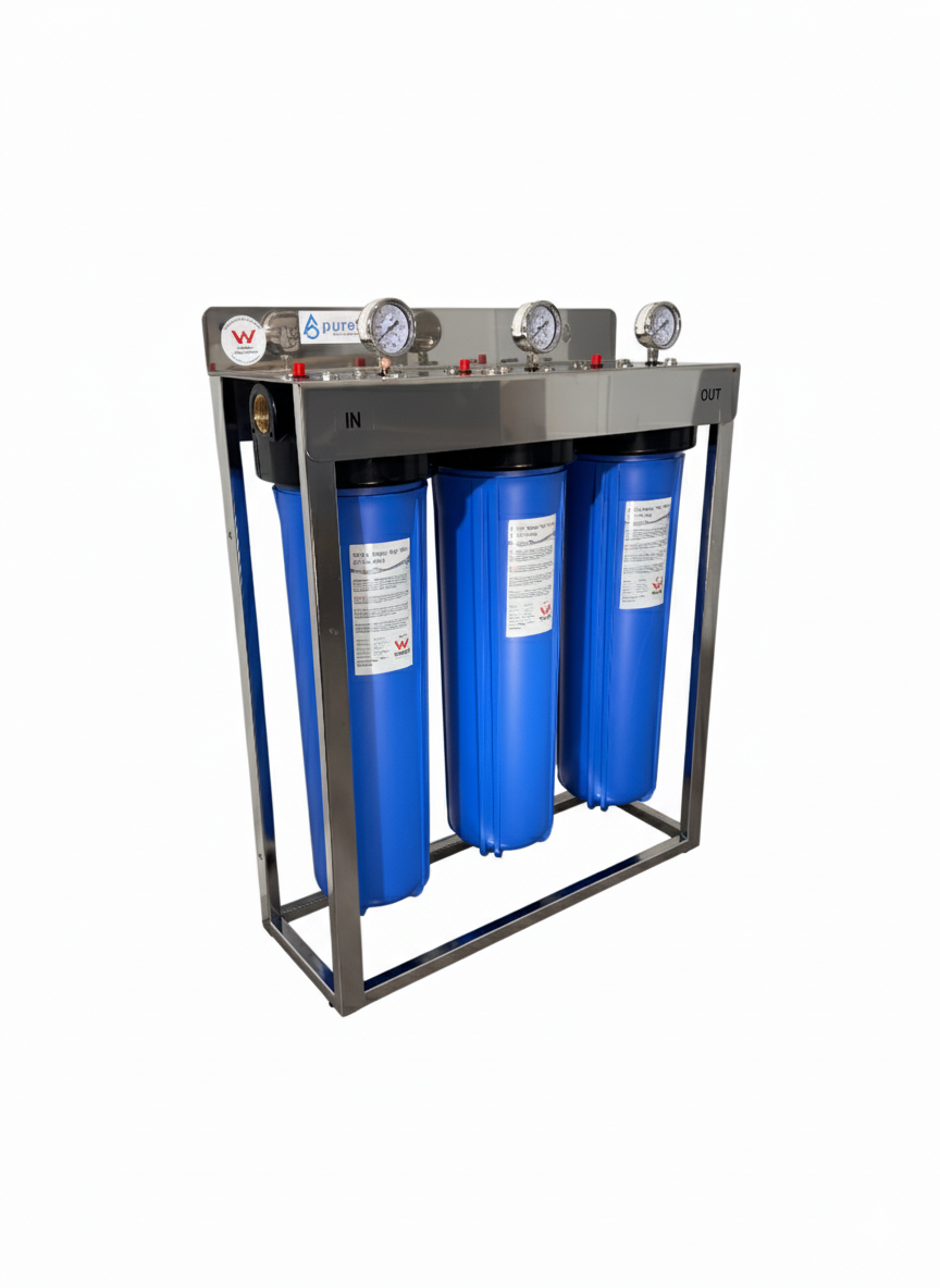 PF3 Plus Whole House Water Filtration System With Cover